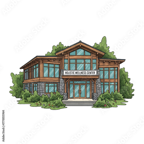 Eco-Friendly Holistic Health and Wellness Center Building