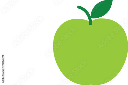 A green apple vector illustration