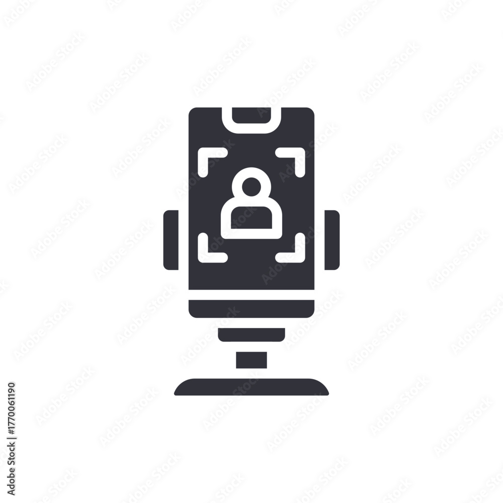 Fototapeta premium Person Authentication Security System Symbol Illustration