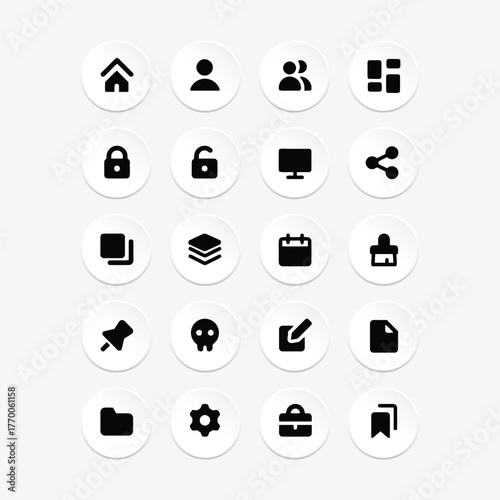 Seet icon Bussiness, icon, set, web, vector, internet, icons, symbol, business, sign, design, button, computer, illustration, media, website, video, home, document, buttons, phone, car, arrow, camera,