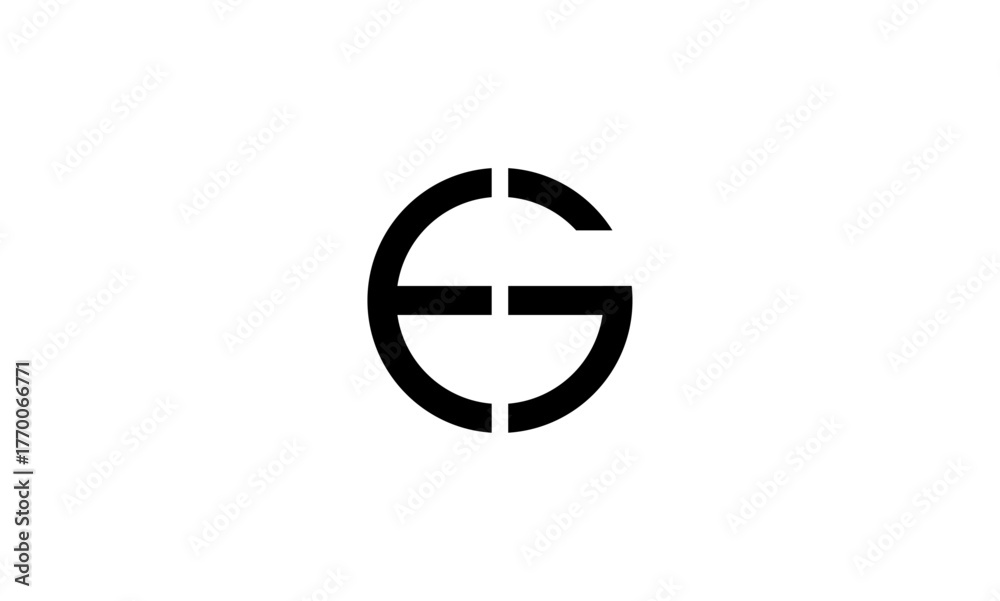 Obraz premium EG Initial letters logo or EG Monogram