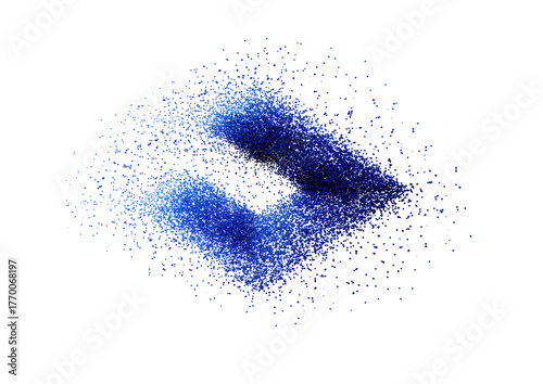 Wallpaper Mural Blue, indistinct shape with speckled, blurred edges Torontodigital.ca