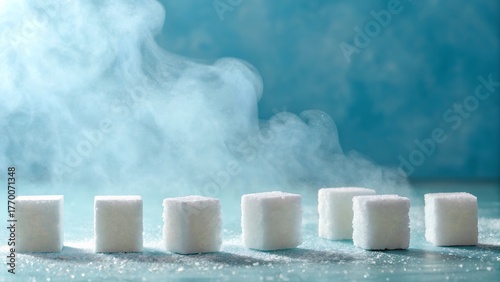 Sugar Cubes Dissolving to Represent Reduced Sugar