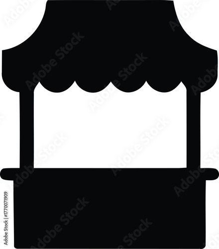 Black market stall icon for creative design market concept