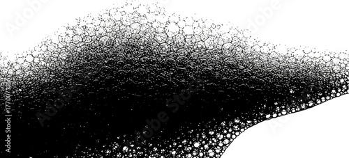 organic surge dark cellular matrix expands across a pristine white canvas