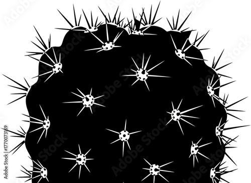 spiked silhouette iconic botanical defense stands bold against the white