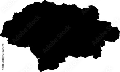 jagged horizon an abstract, dark landmass shaping a stark, bold identity