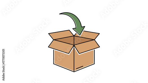Box with arrow pointing in