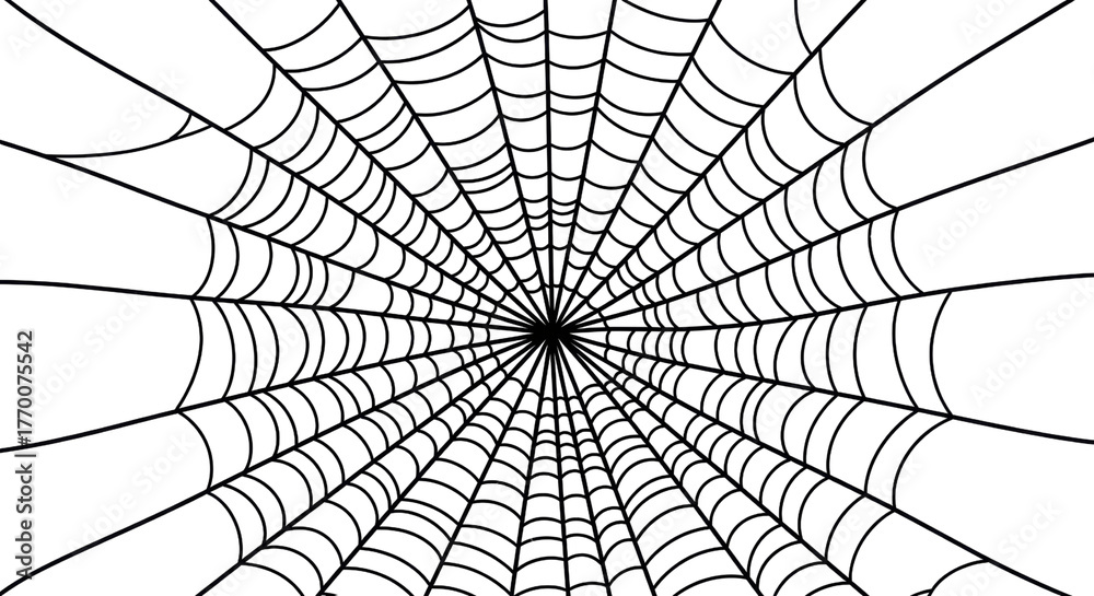 Obraz premium Eerie spiderweb design for Halloween themes, perfect for spooky season promotions or dark web concepts, adding a touch of mysterious intrigue and shadowy allure