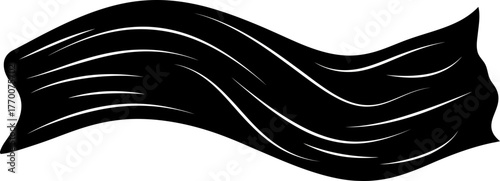 flowing dark ribbon reveals sleek, dynamic energy in abstract form