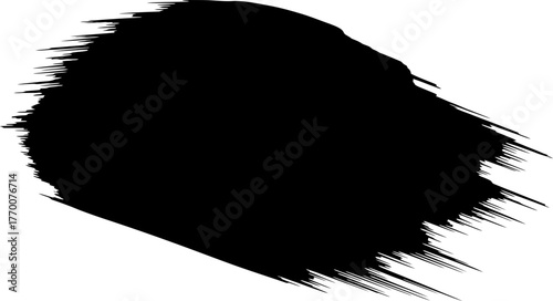 vigorous black smear a bold, unrefined mark conveying artistic intensity