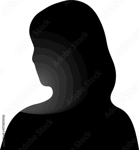 enigmatic human outline, a gaze averted, inviting profound contemplation