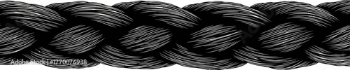 dynamic weave black strands interlock, symbolizing unyielding power and connection