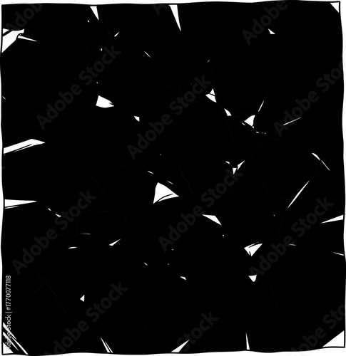 fractured surface design showcases an edgy, expressive, and compelling visual drama