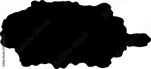 liquid darkness a flowing, abstract shape on a clean, stark backdrop