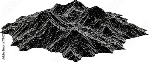 erupting dark topology sculpts an intricate, isolated, challenging digital frontier