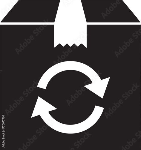 Minimalist Subscription Box Silhouettes with Recurring Loop Arrow Icon