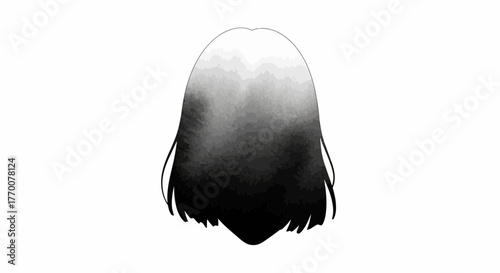 ink flow portrait capturing ephemeral beauty in a contemplative silhouette