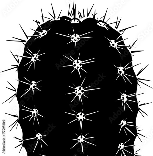 desert guard a bold, spiky silhouette of enduring desert strength