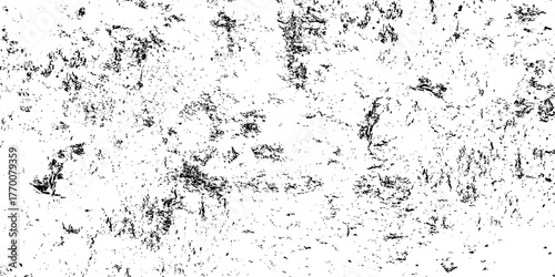Scratch cracked vintage dusty Splat background. Grunge wall and black and white Dark noise granules Black grainy texture isolated on white background.	
