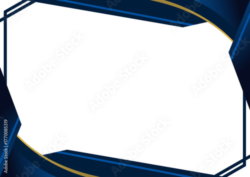 luxury modern elegant blue navy and golden certificate border frame design