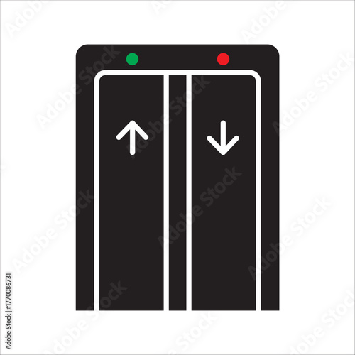 elevator icon , lift line symbol vector illustration on white background