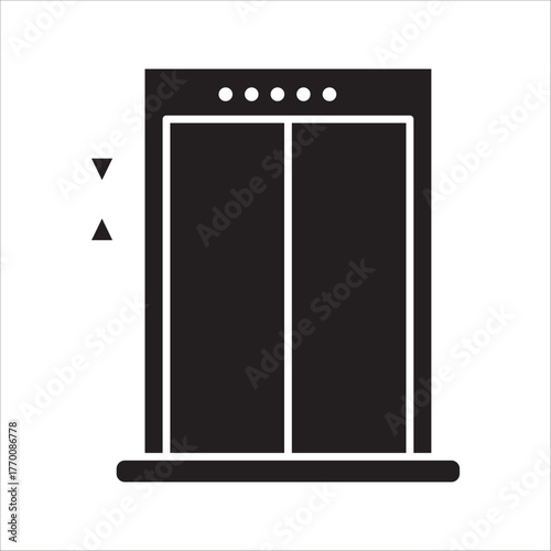 elevator icon , lift line symbol vector illustration on white background