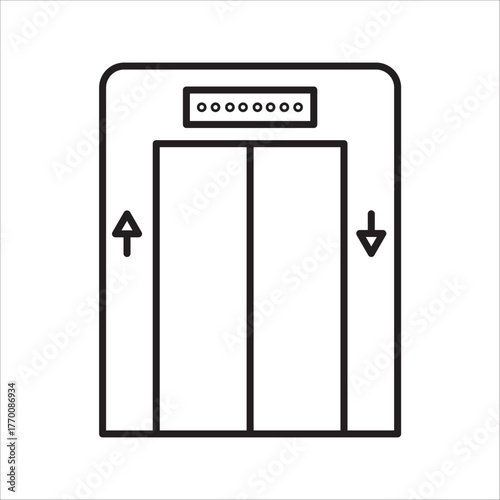 elevator icon , lift line symbol vector illustration on white background