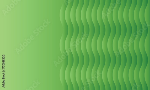 Elegant Green flowing pattern with smooth curves and shadow layers, perfect for modern and luxury design concepts.