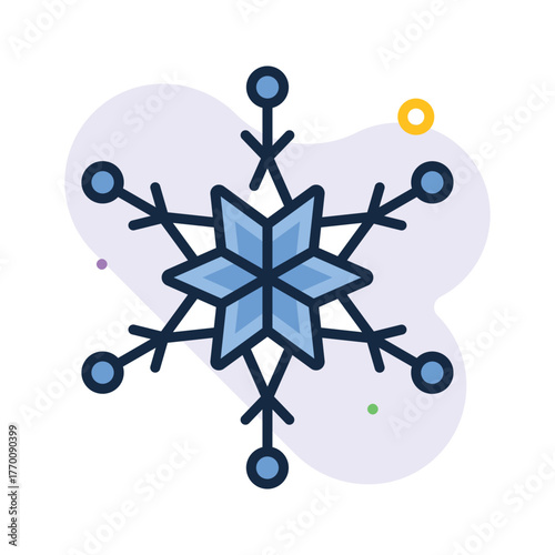 Get this amazing flat outline icon of snowflake, winter, cold weather, snow, and holidays