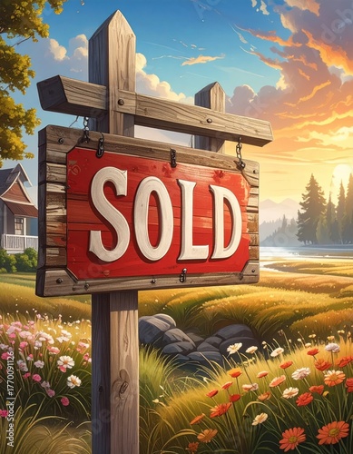 A countryside scene with a 