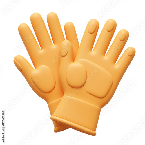 Claymation Style Industrial Work Gloves Icon