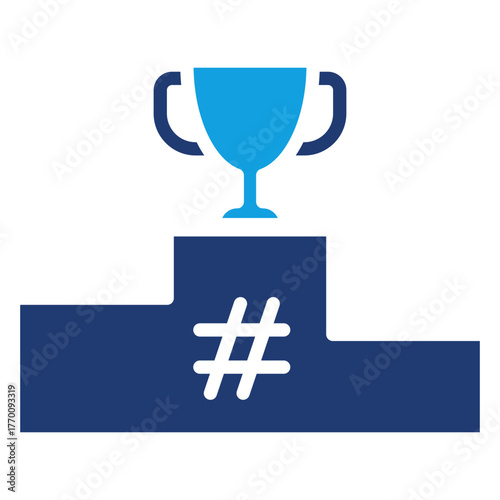 Ranking Blue Color Icon