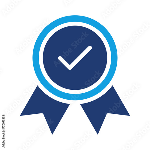 Achievement Blue Color Icon