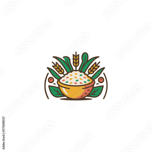 rice bowl with paddy