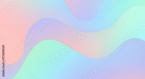 Soft dreamy pastel background with gentle flowing liquid waves creating a modern abstract aesthetic