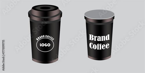 coffee cup icon set. cups of coffee tea collection. hot drink icon. disposable cup. cup coffe with steam. flat style. vector illustration. vector graphic