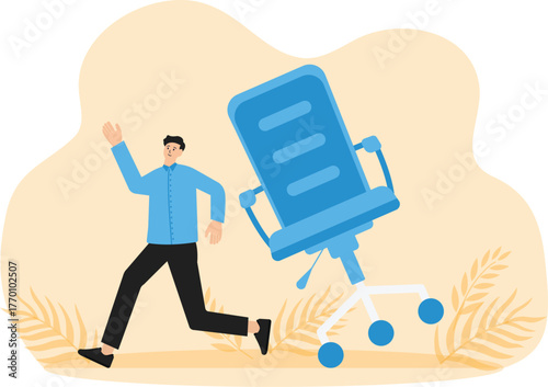 Being fired job and dismissal from job concept
