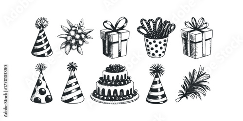 Hand Drawn Celebration Elements Set