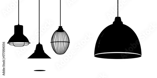 The modern pendant chandelier is a ceiling light that embodies modern style, complete with a 3D hang lamp designed for home interiors in black and red hues, and characterized by a realistic hanging