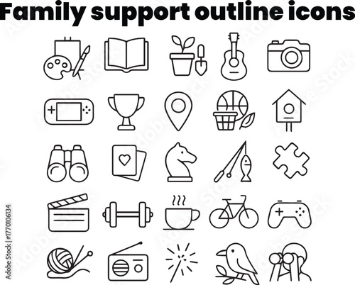  Senior Lifestyle and Hobbies Editable Stroke Icons

