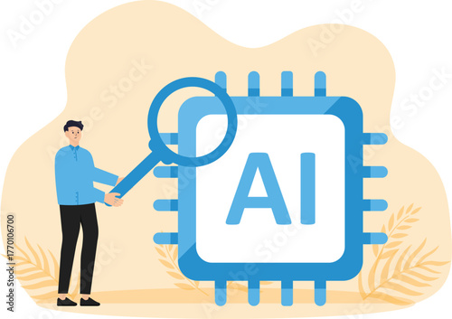 Study chip and Analyzing data technology concept
