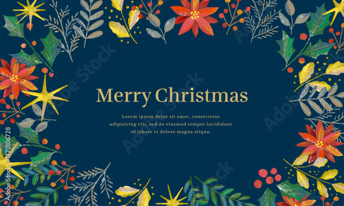 クリスマスのベクターイラストフレーム