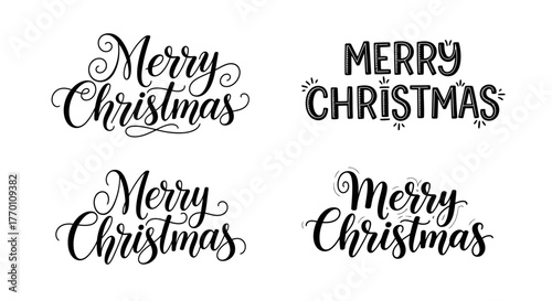 Add festive cheer to your designs with this Merry Christmas calligraphy collection, perfect for holiday cards, banners, and social media posts!