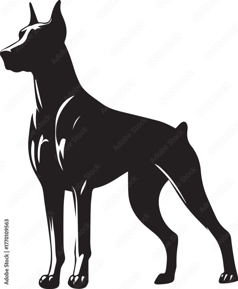 Obraz premium Dobermann Dog Vector 