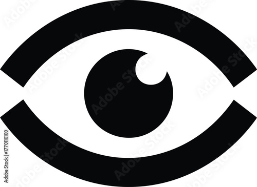 Eye Icon - Focus and Vision Symbol.