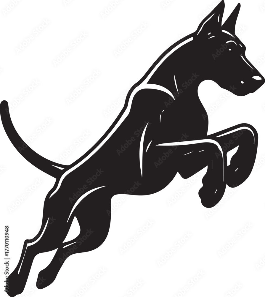 Fototapeta premium Dobermann Dog Vector 