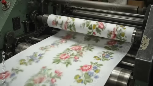 Floral Fabric Printing on Industrial Machine: Seamless Design and Manufacturing Process
