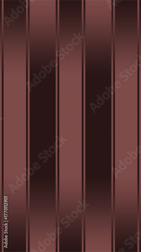 Abstract seamless digital background of dark brown vertical metallic gradient stripes