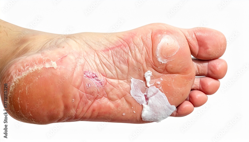 Fototapeta premium Dry, Cracked Foot Skin Treatment and Repair